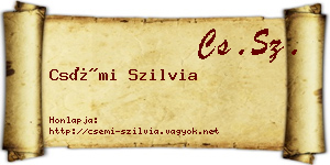 Csémi Szilvia névjegykártya